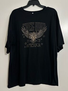 Oversized Graphic Tee - Black